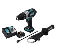 Makita DHP 458 RT1 Perceuse-visseuse à percussion sans fil 18 V 91 Nm + 1x Batterie 5,0 Ah + Chargeur