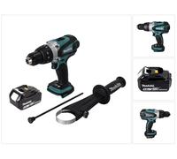 Makita DHP 458 T1 Perceuse-visseuse à percussion sans fil 18 V 91 Nm + 1x Batterie 5,0 Ah - sans chargeur