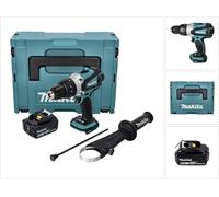 Makita DHP 458 T1J Perceuse-visseuse à percussion sans fil 18 V 91 Nm + 1x Batterie 5,0 Ah + Makpac - sans chargeur
