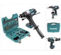 Makita DHP 458Z Perceuse-visseuse à percussion sans fil 18V 91Nm + Jeu de 100 embouts et douilles pour perceuse