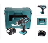 Makita DHP 482 M1J Perceuse-visseuse à percussion sans fil 18 V 62 Nm + 1x batterie 4,0 Ah + Makpac - sans chargeur