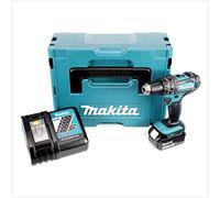 Makita DHP 482 RF1J - 18 V Li-Ion Akku Perceuse visseuse à percussion sans fil + Coffret Makpac + 1 x Batterie BL 1830 3,0 Ah + Chargeur DC 18 RC