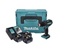 Makita DHP 482 RF3J Perceuse-visseuse à percussion sans fil 18 V 62 Nm + 3x batterie 3,0 Ah + chargeur + Makpac