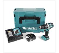 Makita DHP 484 RT1J 18V Brushless Li-Ion Perceuse visseuse à percussion sans fil avec boîtier Makpac + 1x Batterie BL 1850 5,0 Ah Chargeur DC18RC