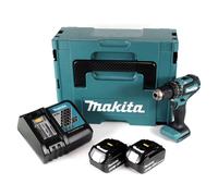 Makita DHP 485 RMJ Perceuse visseuse à percussion sans fil 18 V Li-Ion + 2x Batteries 4,0 Ah + Chargeur + Coffret
