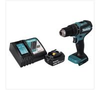 Makita DHP 485 RT1 Perceuse-visseuse à percussion sans fil 18 V 50 Nm Brushless + 1x Batterie 5,0 Ah + Chargeur
