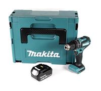 Makita DHP 485 T1J Perceuse visseuse à percussion sans fil 18 V Li-Ion + 1x Batterie 5,0 Ah + Coffret de transport - sans chargeur