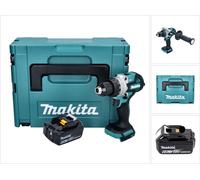 Makita DHP 486 G1J Perceuse-visseuse à percussion sans fil 18 V 130 Nm Brushless + 1x batterie 6,0 Ah + Makpac - sans chargeur