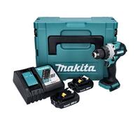 Makita DHP 486 RAJ Perceuse-visseuse à percussion sans fil 18 V 130 Nm Brushless + 2x batterie 2,0 Ah + chargeur + Makpac