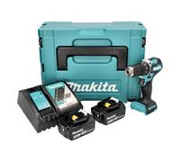 Makita DHP 487 RTJ Perceuse-visseuse à percussion sans fil 18 V 40 Nm Brushless + 2x Batteries 5,0 Ah + Chargeur + Makpac