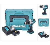 Makita DHP 489 RM1J Perceuse-visseuse à percussion sans fil 18 V 73 Nm Brushless + 1x batterie 4,0 Ah + chargeur + Makpac