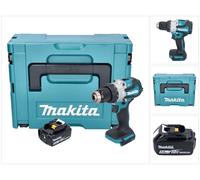 Makita DHP 489 T1J Perceuse-visseuse à percussion sans fil 18 V 73 Nm Brushless + 1x batterie 5,0 Ah + Makpac - sans chargeur
