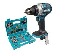 Makita DHP 489 Z Perceuse-visseuse à percussion sans fil 18 V 73 Nm Brushless + 102 pces Jeu de forets Bit - sans batterie, sans chargeur