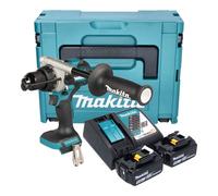 Makita DHP492RTJ 18V Li-ionv Set De Perceuse-visseuse À Percussion Sans Fil (2x 5.0Ah) Dans Mbox - 130Nm - Sans Balais