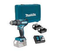 Makita DHP485RTJ Perceuse à percussion Li-Ion 18V LXT (2x5.0 Ah),chargeur en coffret