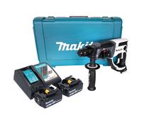 Makita DHR 202 RGW Marteau perforateur sans fil 18 V 20 mm 2,0 J blanc + 2x batterie 6,0 Ah + chargeur + coffret