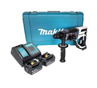 Makita DHR 202 SGW Marteau perforateur sans fil 18 V 20 mm 2,0 J blanc + 2x batterie 6,0 Ah + chargeur + coffret