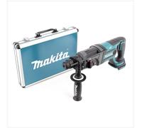 Makita DHR 241 Marteau perforateur sans fil 18 V Li-ion avec prise SDS-Plus Solo + Makita D-42444 Jeu de forets et burins SDS-Plus 17 pièces en coffret aluminium