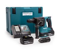 Makita DHR243RMJ Perforateur Burineur Sans-fil - 18V Li-ion - SDS-plus - Kit (2x 4,0 Ah) - MAKPAC - Mandrin Serrage Rapide - Brushless