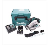 Makita DHS 680 RMJ Scie circulaire à main sans fil 165 mm 18V + 2x Batteries 4 Ah + Chargeur + Coffret Makpac