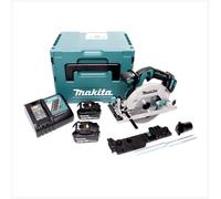 Makita DHS 680 RTJ Scie circulaire 18 V 165 mm Brushless + 2x batterie 5,0 Ah + chargeur + adaptateur + Makpac