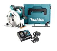 Makita DHS 710 RGJ 36V Li-Ion Scie circulaire sans fil 190 mm + 2x Batteries 6.0Ah + Chargeur + Coffret Makpac