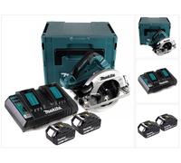 Makita DHS 782 PG2J Scie circulaire portative sans fil 36V (2x18V) 190 mm Brushless en Makpac + 2x 6,0 Ah batterie + double chargeur