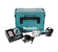 Makita DJN 161 RFJ 18 V Grignoteuse sans fil + Coffret de transport Makpac + 2x Batteries BL 1830 3,0 Ah + Chargeur DC 18 RC