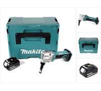 Makita DJN 161 T1J 18 V Grignoteuse sans fil + Coffret Makpac + 1x Batterie BL1850 5,0 Ah - sans Chargeur