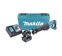 Makita DJR 186 RTK 18 V Li-Ion Scie récipro sans fil avec Boîtier de transport + 2x BL 1850 5,0 Ah Batterie + DC 18 RC Chargeur Rapide