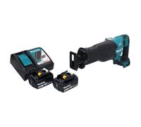 Makita DJR 187 RM Scie réversible sans fil Scie sabre 18 V Brushless + 2x batterie 4,0 Ah + chargeur
