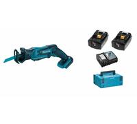 Makita DJR183RMJ - 18V Li-ion - Scie Sabre Sans-fil - 2 Batteries 4,0 Ah - MAKPAC - Changement Rapide
