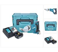 Makita DJS 200 RF1J Cisaille à tôle sans fil 18 V 2,0 mm Brushless + 1x batterie 3,0 Ah + chargeur + Makpac