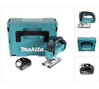 Makita DJV 182 T1J Scie sauteuse sans fil 18V Brushless 26mm + Coffret de transport Makpac + 1x Batterie BL1850B 5,0 Ah - sans Chargeur