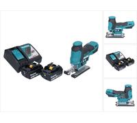 Makita DJV 185 RT Scie sauteuse pendulaire sans fil 18 V Brushless + 2x batterie 5,0 Ah + kit chargeur