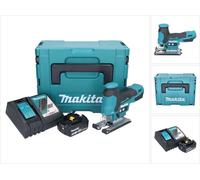 Makita DJV 185 RT1J Scie sauteuse pendulaire sans fil 18 V Brushless + 1x batterie 5,0 Ah + chargeur + Makpac