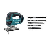 Makita DJV180Z Scie sauteuse sans fil 18 V Li-ion Boîtier nu & A-86898 Lot de 5 lames pour scie sauteuse