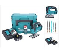 Makita DJV182RT1J Scie sauteuse sans fil 18V Brushless + 1x Batterie 5,0Ah + Chargeur + Coffret Makpac + Set de lames de scie sauteuse, 5 pcs.