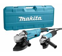 Makita DK0053G - Pack De Meuleuse D'angle (GA9020) Et (9558HN) Dans Coffret - 230 Mm 2200 W Et 125 Mm 840 W
