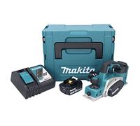 Makita DKP 180 RF1J Rabot sans fil 18 V 82 mm + 1x batterie 3,0 Ah + chargeur + Makpac