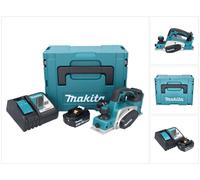 Makita DKP 180 RF1J Rabot sans fil 18 V 82 mm + 1x batterie 3,0 Ah + chargeur + Makpac
