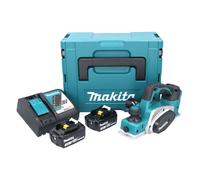 Makita DKP 180 RFJ Rabot sans fil 18 V 82 mm + 2x batterie 3,0 Ah + chargeur + Makpac