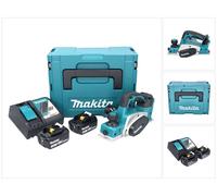 Makita DKP 180 RFJ Rabot sans fil 18 V 82 mm + 2x batterie 3,0 Ah + chargeur + Makpac