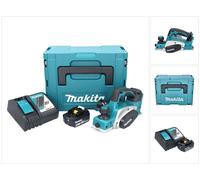 Makita DKP 180 RM1J Rabot sans fil 18 V 82 mm + 1x batterie 4,0 Ah + chargeur + Makpac
