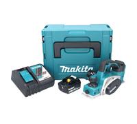 Makita DKP 180 RM1J Rabot sans fil 18 V 82 mm + 1x batterie 4,0 Ah + chargeur + Makpac