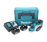 Rabot 18V LXT + 2 batteries 5Ah + chargeur + coffret MAKPAC - MAKITA - DKP180RTJ