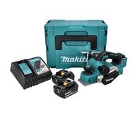 Makita DKP181RGJ Rabot sans fil 82mm 18V Brushless + 2x Batteries 6,0 Ah + Chargeur + Coffret Makpac