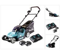 Makita DLM 382 PG2 batterie tondeuse 36 V ( 2x 18 V ) 38 cm 40 l + 2x batterie 6,0 Ah + double chargeur