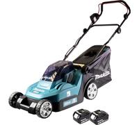 Makita DLM 382 T2 Tondeuse à gazon sans fil 36 V ( 2x 18 V ) 38 cm 40 l + 2x batterie 5,0 Ah - sans chargeur