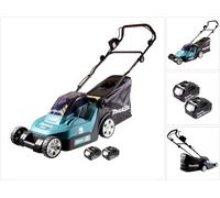 Makita DLM 432 F2 Tondeuse à gazon sans fil 36 V ( 2x 18 V ) 43 cm sans balais + 2x batterie 3,0 Ah - sans chargeur